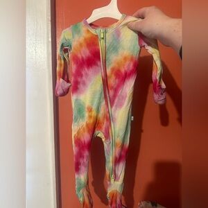 Posh Peanut Rainbow Tie-Dye Kids Footie